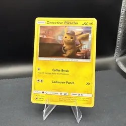 Pikachu - Detective Pikachu - SM190 - Holo Foil Rare - Pokemon Card - LP - Image 1