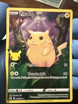 Pikachu Pokemon Card Thunder Jolt 60 HP Basic Stage - Image 1