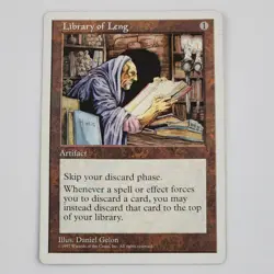 MTG Library of Leng (#0) Fifth Edition LP Magic The Gathering Card Artifact - Image 1