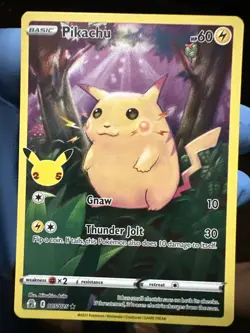 Pokemon TCG Pikachu Basic Thunder Jolt Card - Image 1