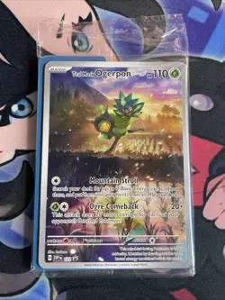 Teal Mask Ogerpon SVP123 Full Art Black Star Promo Pokemon Card SEALED - Image 1