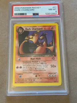 Dark Charizard 21/82 Team Rocket Regular Pokemon card PSA 8 NM-MT - Image 1