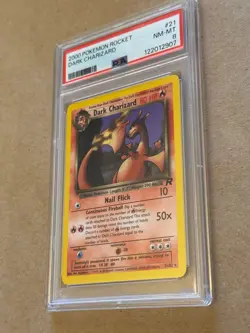 Dark Charizard 21/82 Team Rocket Regular Pokemon card PSA 8 NM-MT - Image 3