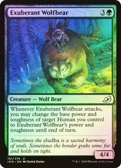 Exuberant Wolfbear Ikoria MTG MAGIC WOLF BEAR #151 FOIL O252 - Image 1