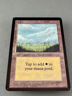 Limited Edition Beta MTG Plains (B)-MP Very Good-Magic the Gathering-White Spot - Image 3