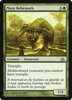 Maze Behemoth 4x FOIL DGM MTG Dragon's Maze Common MINT green - Image 1