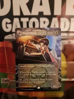 Peter Parker (Borderless) (Foil) 0208 (M) MTG Marvel's Spider-Man (SPM) - Image 1