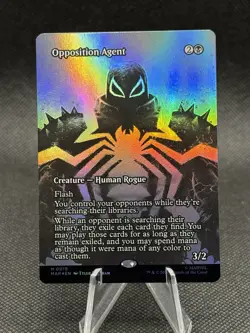 Opposition Agent - Foil - Borderless M MTG Spiderman Marvel Universe English - Image 1