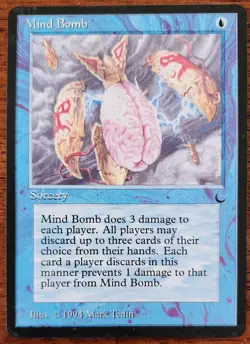 Magic the Gathering (MtG) - The Dark - Mind Bomb (Blue) (Island) LP - Image 1