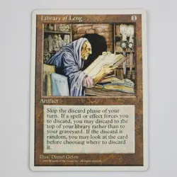 MTG Library of Leng (333/379) Fourth Edition LP Magic The Gathering Card Artifac - Image 1