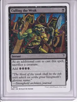 MTG Magic Mystery Booster 2 (White Border) X1 Culling the Weak (NM/M) - Image 1