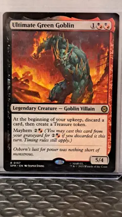 MTG Spider-Man - Ultimate Green Goblin #157 (Rare Legendary Creature) - Image 1