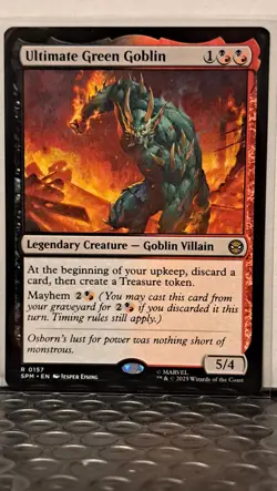 MTG Spider-Man - Ultimate Green Goblin #157 (Rare Legendary Creature) - Image 2