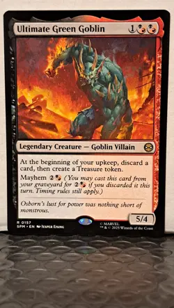 MTG Spider-Man - Ultimate Green Goblin #157 (Rare Legendary Creature) - Image 3