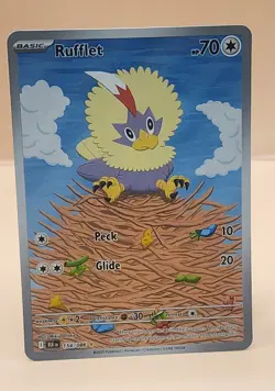 Rufflet 154/086 Illustration Rare - Pokemon TCG Black Bolt - (Pack Fresh) NM+/M - Image 2