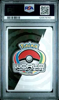 2011 POKEMON WORLD CHAMPIONSHIPS PROMO THE TRUTH DOUBLE COLORLESS ENERGY PSA 8 - Image 2