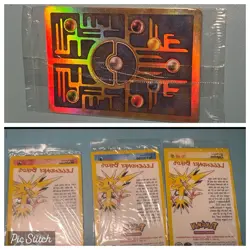 Ancient Mew AND All 3 Legendary Birds SEALED Pokemon The Movie Promo Cards - Image 1