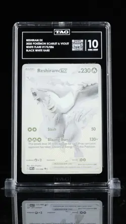 TAG 10 POKEMON WHITE FLARE 173/086 RESHIRAM EX GEM MINT ENGLISH - Image 1