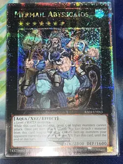 Yugioh!- Mermail Abyssgaios (RA04-EN065) Quarter Century Secret Rare 1st ed. NM - Image 1