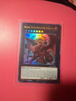 YUGIOH DISASTER DRAGON RULER OF ALL APOCALYPSES ALIN-EN049 ULTRA 1ST ED NM - Image 1