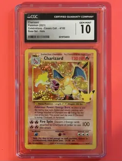 GEM MINT Charizard Celebrations Classic Collection Pokemon Card 4/102 CGC 10 🔥 - Image 1