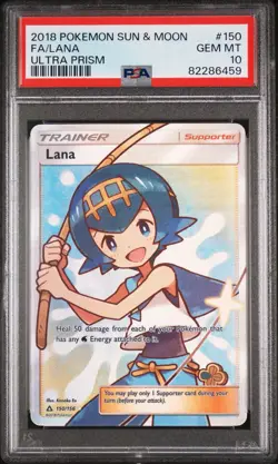PSA 10 💎 Lana #150/156 2018 Pokemon Sun & Moon Ultra Prism Full Art Card - Image 1
