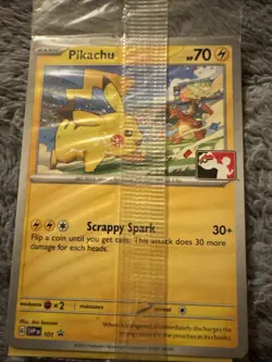 Pikachu SVP101 Black Star SV Promo Play League Pokemon Card TCG Sealed NM - Image 2