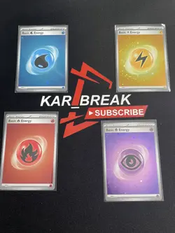 TCG Pokemon Holo Foil Basic Energy Cards SVE-EN 002-003-004-005 Lot Of 4 Cards🔥 - Image 1