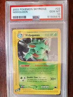Pokemon Card Nidoqueen #22 Skyridge PSA 10 Gem Mint Vintage - Image 1