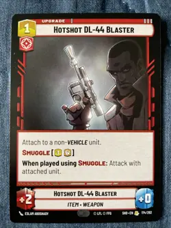 Star Wars Unlimited SHD Card 174/262 Hotshot DL-44 Blaster - Image 1