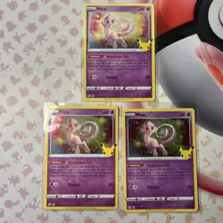 Pokemon TCG Mew 011/025 Holo Rare Card 25th Celebrations Edition x3 - Image 1