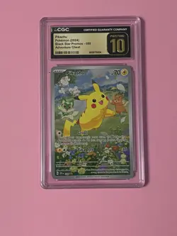 CGC 10 PRISTINE Pikachu 088 Holo Full Art Promo Adventure Chest Pokemon Card - Image 1