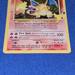 Pokemon TCG Charizard Holo Rare Card 25th Anniversary Edition 4/102 - Image 2