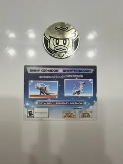 Shiny Koraidon & Miraidon Pokemon Scarlet Violet Code Card - Gamestop - Image 1