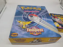 W16 Vtg Pokemon Trading Card Game Thunderstorm Gift Box + Play Mat & CD & More - Image 2