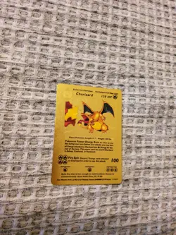 RARE Charizard Gold Foil Pokemon Card 1995 1999 Perfect - Image 1
