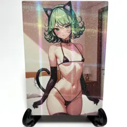 One-Punch Man Tatsumaki Sexy Bikini Anime Waifu Girl Lewd Goddess Story Art Card - Image 2