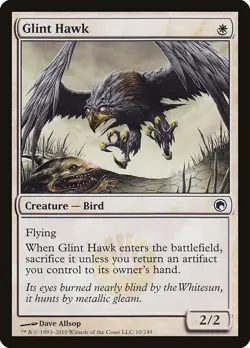 4x Glint Hawk - Pauper Staple - Boros Synth/Glintblade MTG Playset LP - Image 1