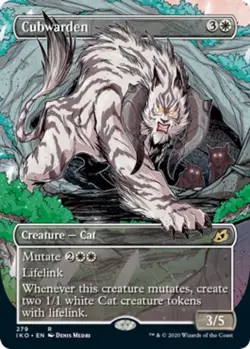 1 x Cubwarden - Foil - Showcase - Ikoria: Lair of Behemoths - Light Play - MTG - Image 1