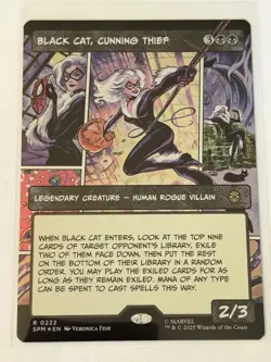 Black Cat, Cunning Thief Borderless Marvel's Spider-Man Foil 222 - Image 1