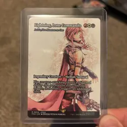 Final Fantasy MTG Lightning, Lone Commando Boarderless (R 0054) - Image 1