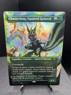 MTG Modern Horizons 2 Chatterfang Squirrel General Borderless Foil Mythic NM! - Image 1