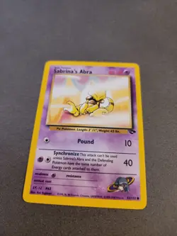 Pokemon WOTC Sabrina's Abra 93/132 Gym Challenge UNLIMITED Common NM p17 - Image 1