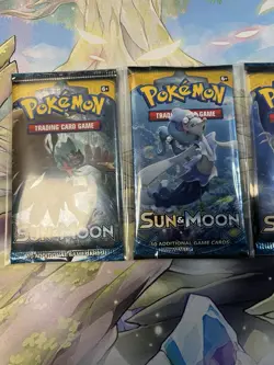 Pokemon TCG -Sun and Moon Base Set Booster Pack x5 - Art Set *Sealed* - Image 3