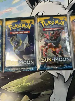 Pokemon TCG -Sun and Moon Base Set Booster Pack x5 - Art Set *Sealed* - Image 4