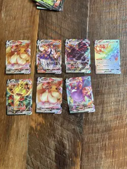 Pokemon TCG 7 Card VMAX Lot! Full Art, Rainbow VMAX Cards! Eevee, Meowth, Crobat - Image 1