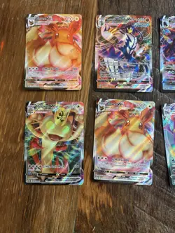 Pokemon TCG 7 Card VMAX Lot! Full Art, Rainbow VMAX Cards! Eevee, Meowth, Crobat - Image 2
