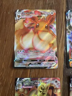 Pokemon TCG 7 Card VMAX Lot! Full Art, Rainbow VMAX Cards! Eevee, Meowth, Crobat - Image 4