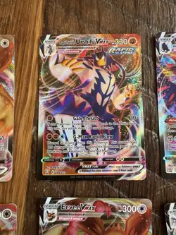 Pokemon TCG 7 Card VMAX Lot! Full Art, Rainbow VMAX Cards! Eevee, Meowth, Crobat - Image 5