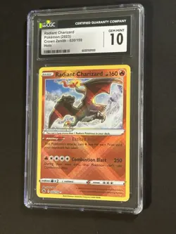 CGC 10 Radiant Charizard 020/159 Crown Zenith Shiny/Radiant Rare Pokemon Card - Image 2